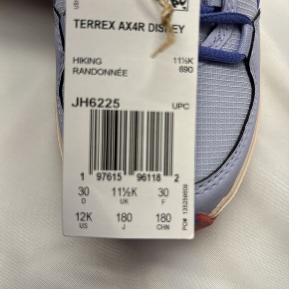 Kids ADIDAS Disney MICKEY & FRIENDS Terrex AX4R Hiking Shoes Kids SZ 12 Purple - Picture 12 of 13